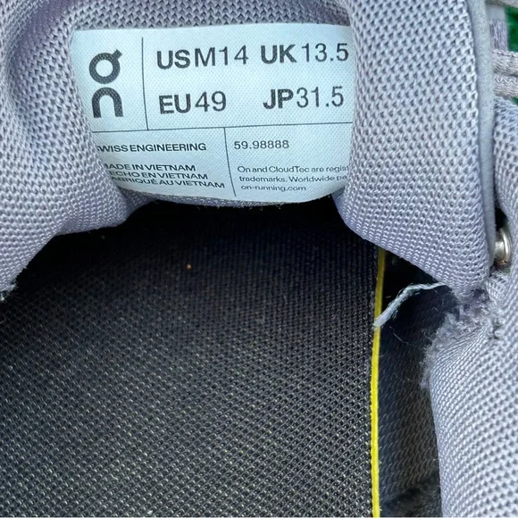 On Running Gray and Orange Athletic Shoes - Picture 9 of 9